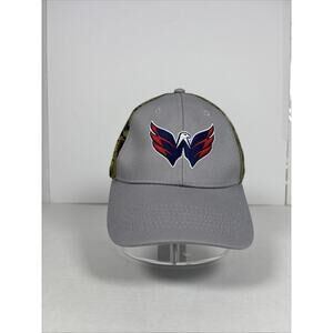 7.62 Design Washington Capitals Gray Camo Baseball Hat -Salute to Service NWT